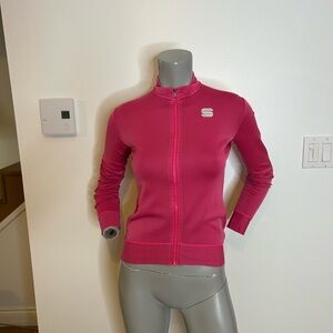Sporty Women's Pink Long Sleeve Zip-Up Top❤️S